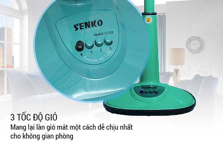 Quạt Điện Đứng Senko L1338 - Giao Màu Ngẫu Nhiên  - Hàng Chính Hãng