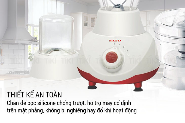 Máy xay sinh tố đa năng SATO MX8055 1.5L (Màu trắng) - Hàng chính hãng