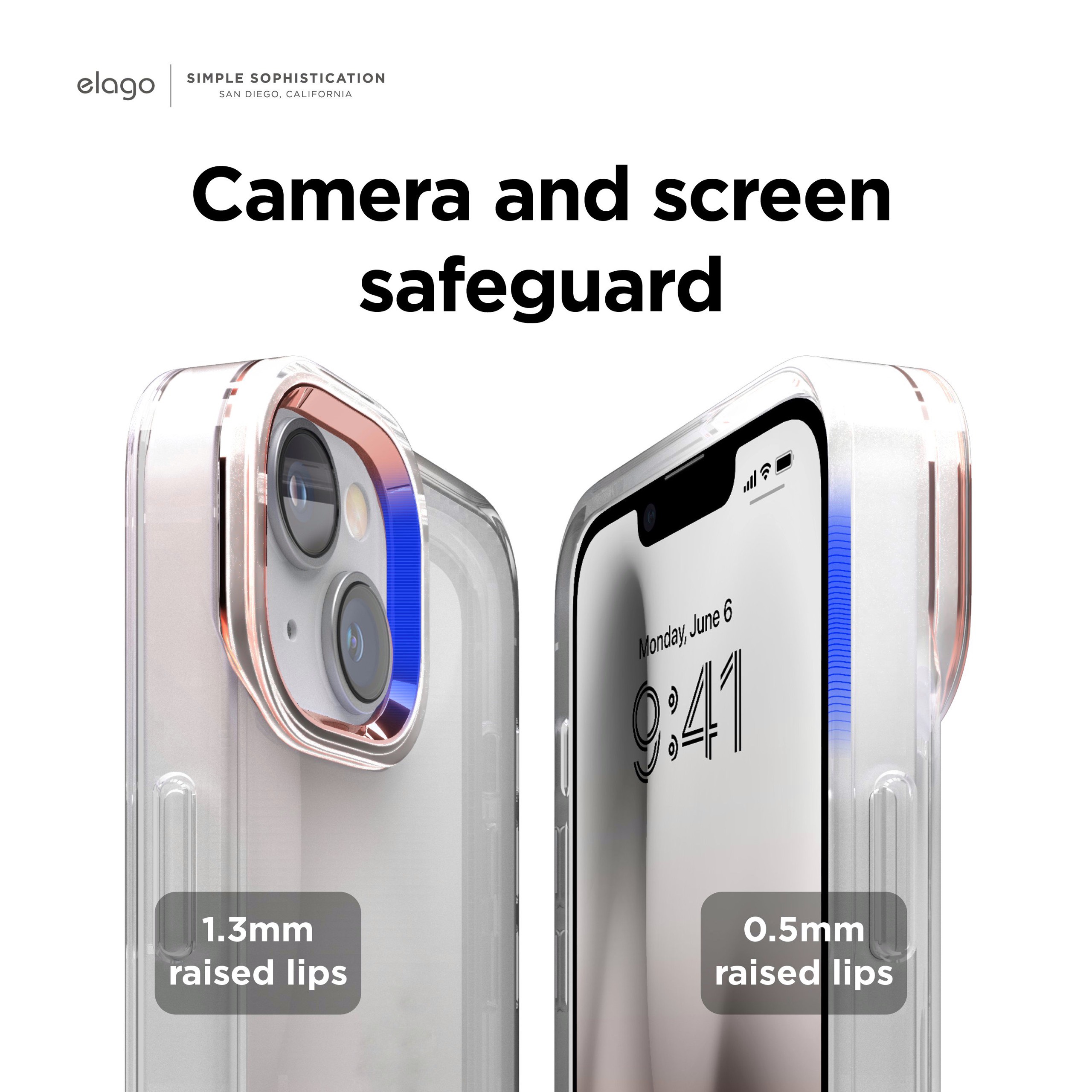 Ốp lưng Elago Glide Case Viền Camera dành cho iPhone 14/ 14 Plus/ 14 Pro/ 14 Promax Chống Sốc Chuẩn Quân Đội- Hàng Chính Hãng