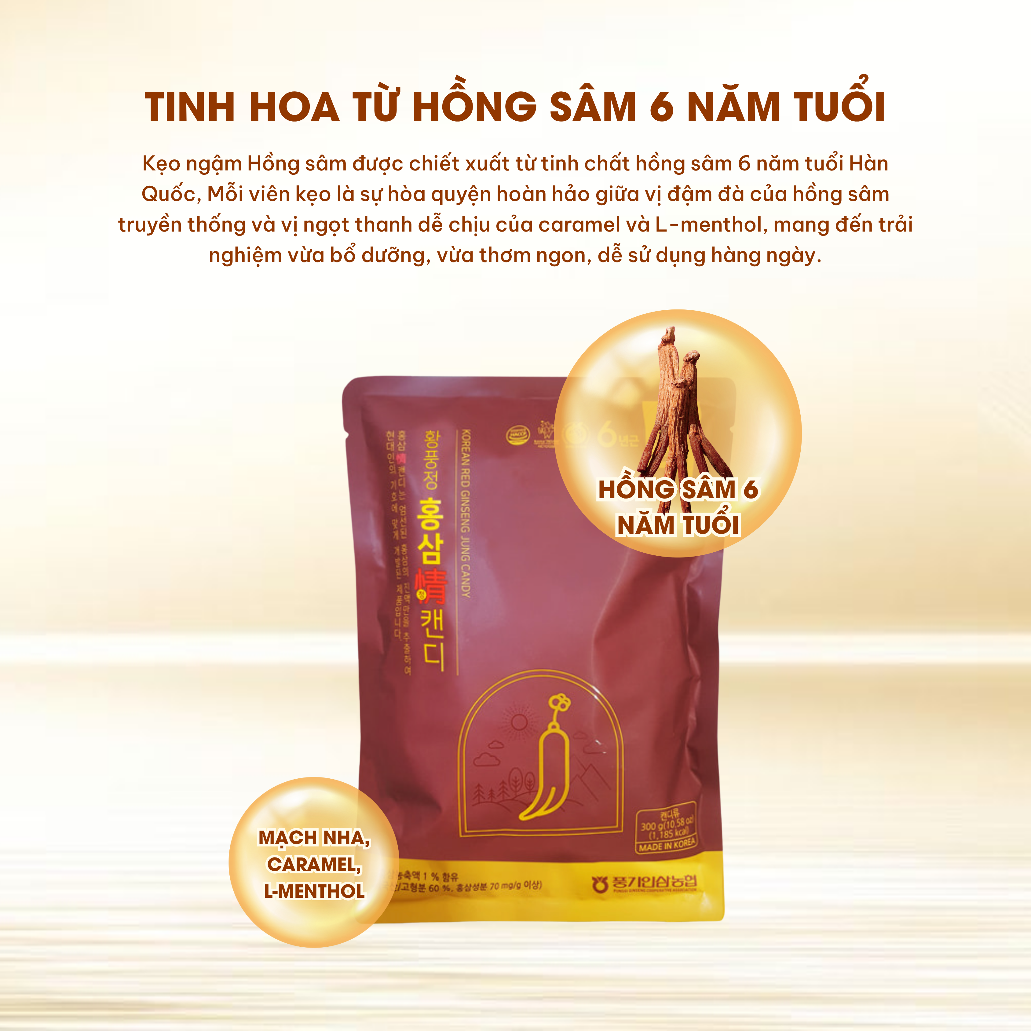 KẸO NGẬM HỒNG SÂM HWANG PUNG JUNG since 1908