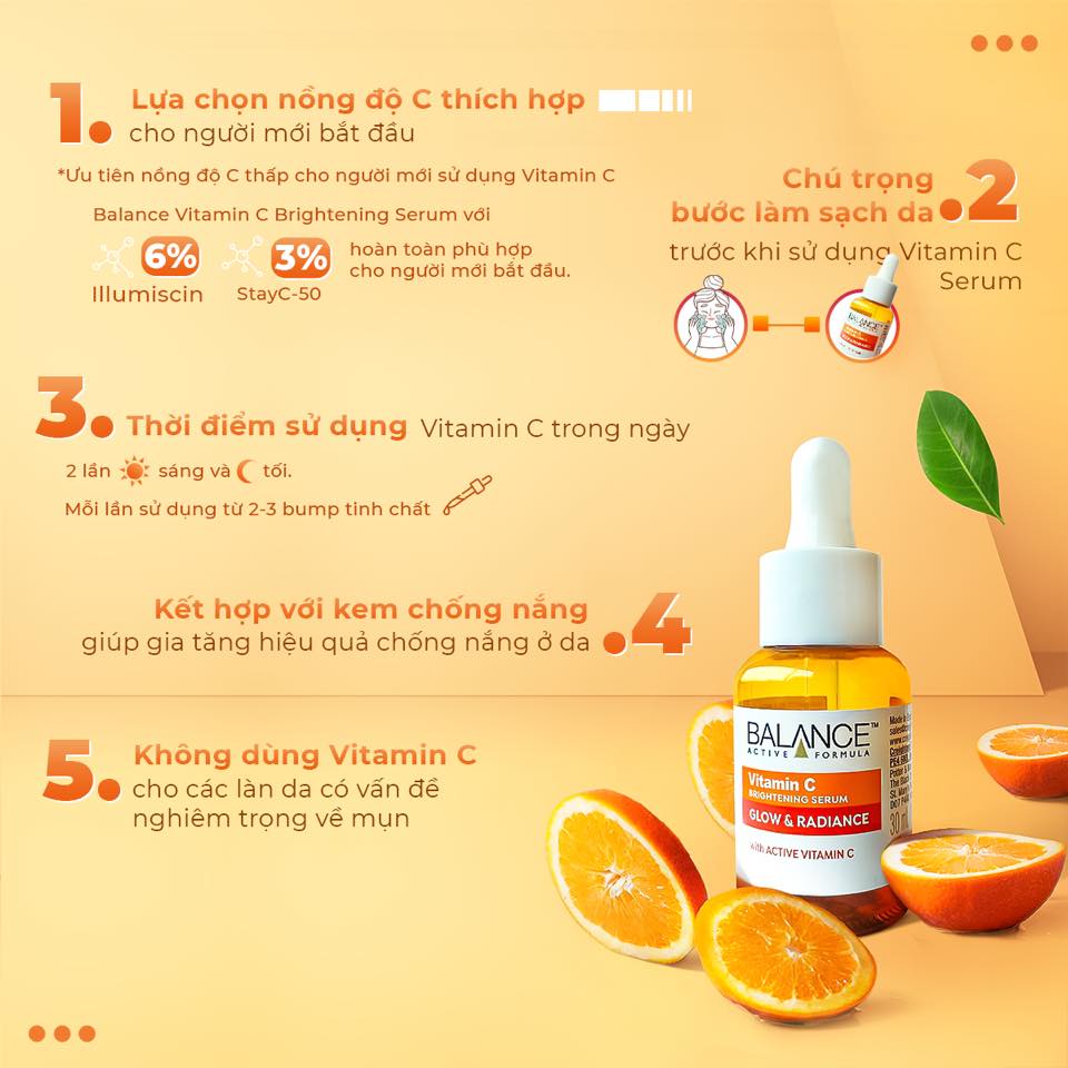 Serum Dưỡng Da Chính Hãng Balance Active Formula 30ml (Vitamin C + Hyaluronic Hydrating + Gold Collagen)