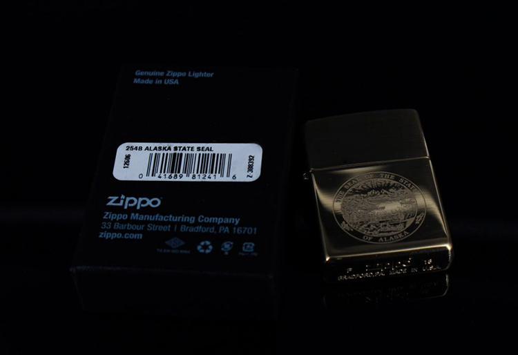 Bật Lửa Zippo 254b Alaska State Seal