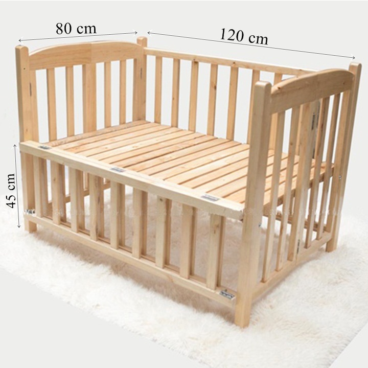 Cũi cho bé - Combo cũi giường - Cũi gỗ cho bé - Cũi trẻ em