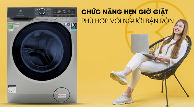 Máy Giặt Cửa Trước Inverter Electrolux EWF9523ADSA (9.5kg) - Hàng Chính Hãng (Bạc)