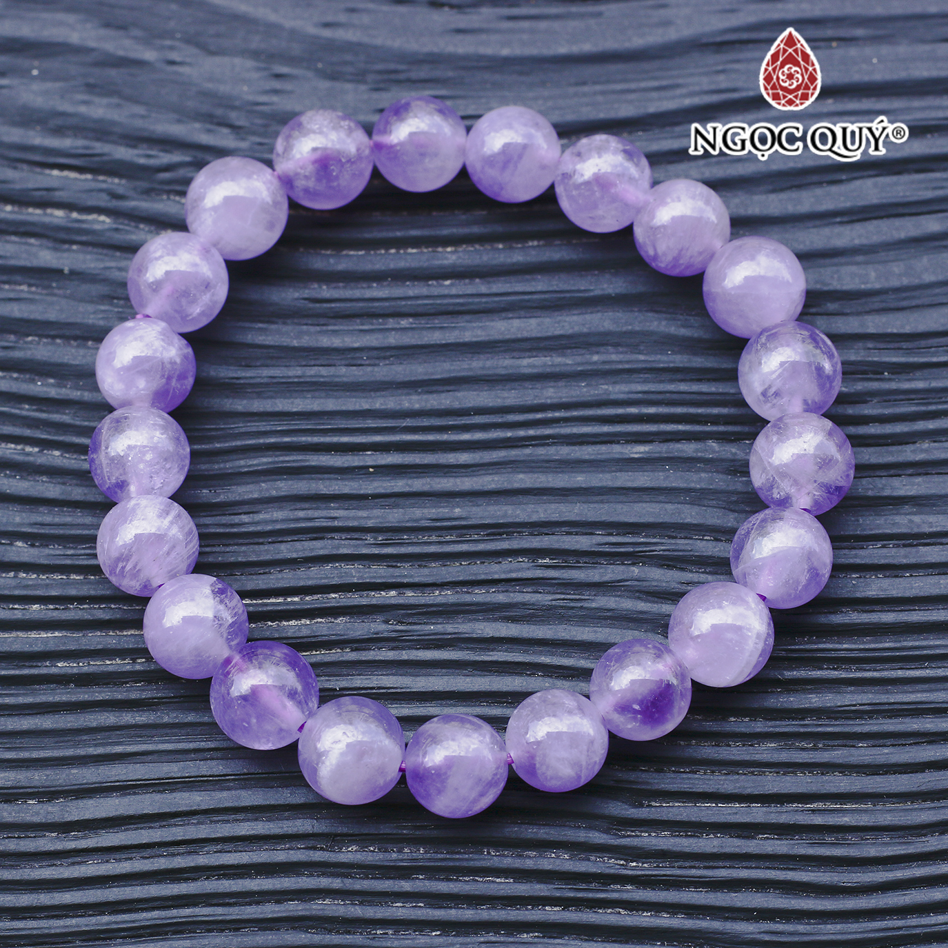 Vòng thạch anh tím ngọc lavender amethyst mệnh hỏa. thổ - Ngọc Quý Gemstones
