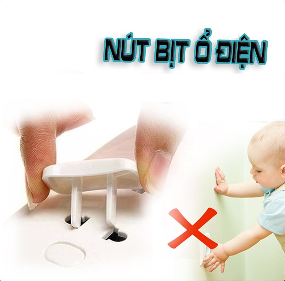 Nút Bịt Ổ Điện Chống Giật 2 Chân Cao Cấp, Nhỏ Gọn, Chắc Chắn Bảo Vệ An Toàn Cho Bé, An Tâm Cho Mẹ - TakyHome 8700