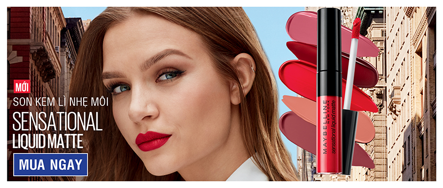 Bộ 3 Son Kem Lì Nhẹ Môi Maybelline New York Sensational Liquid Matte