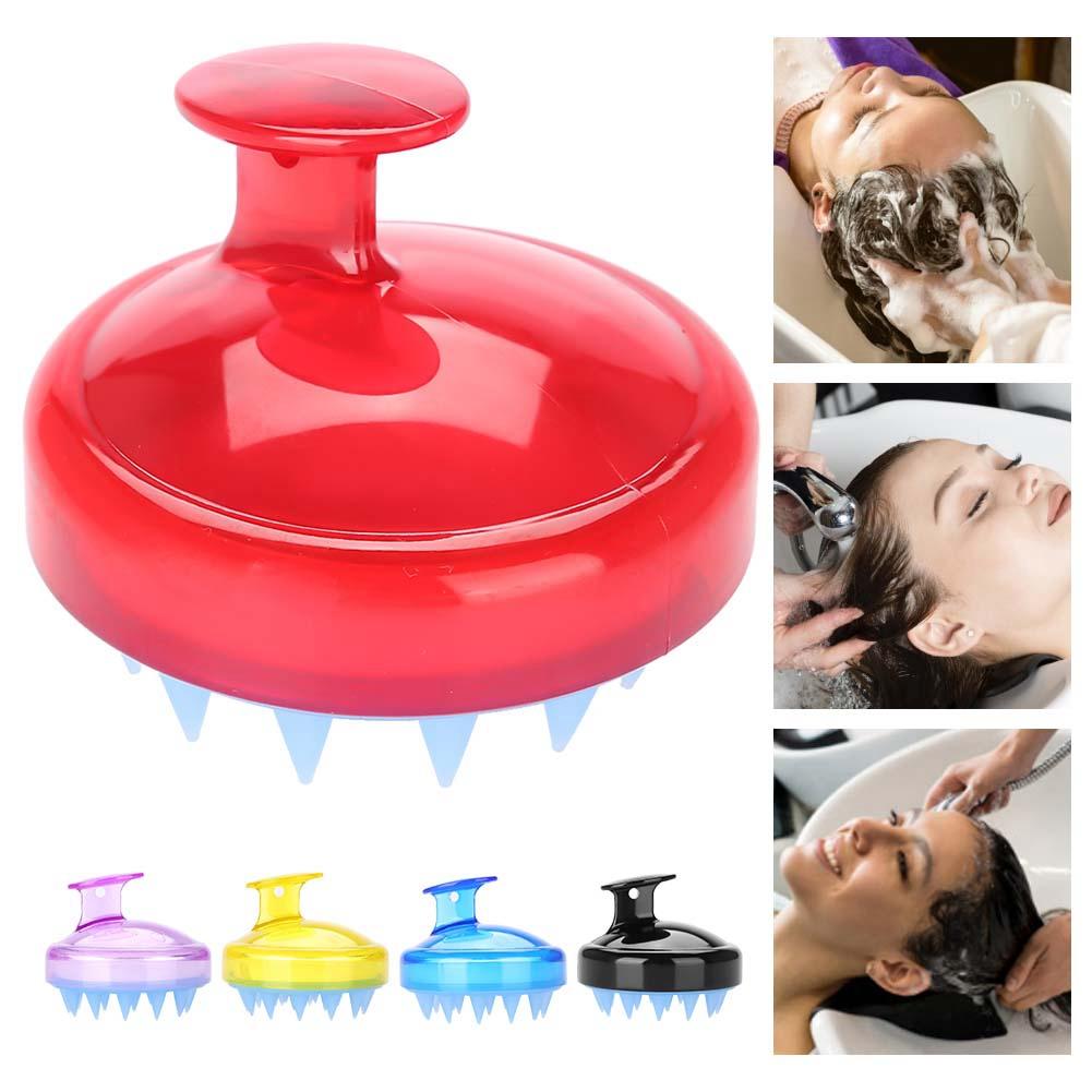 Massage Brush Shampoo Brush Comfortable Silica Gel 4 Color Head Hair Massage Brush Shampoo Brush Comfortable Silica Gel 4 Color Head Hair