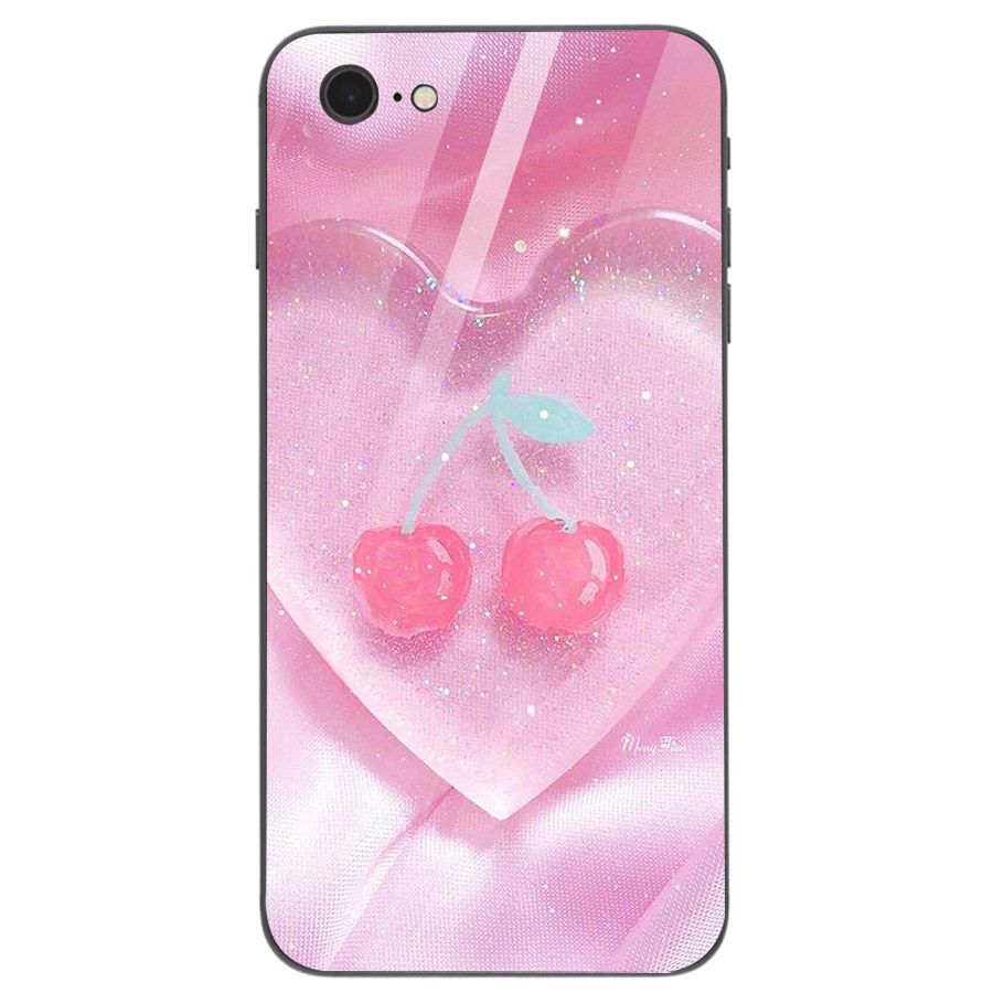Ốp điện thoại kính cường lực cho máy iPhone 5/5s/se - trái tim tình yêu MS LOVE053
