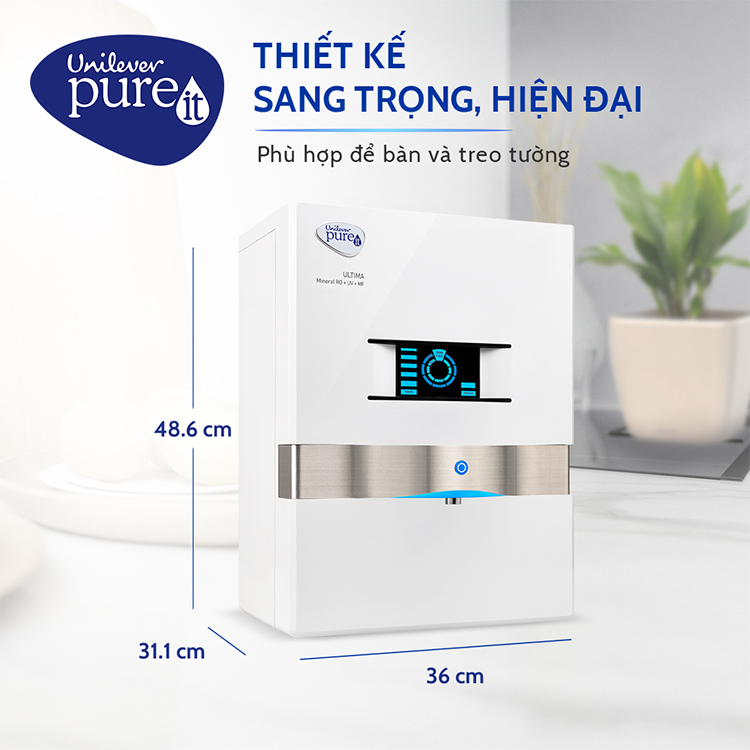 Máy Lọc Nước Pureit Ultima White RO + UV + MF - Hàng Chính Hãng