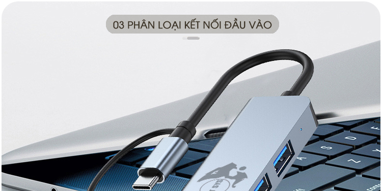 cổng chia usb 3.0, hub type c ht sys 4in1