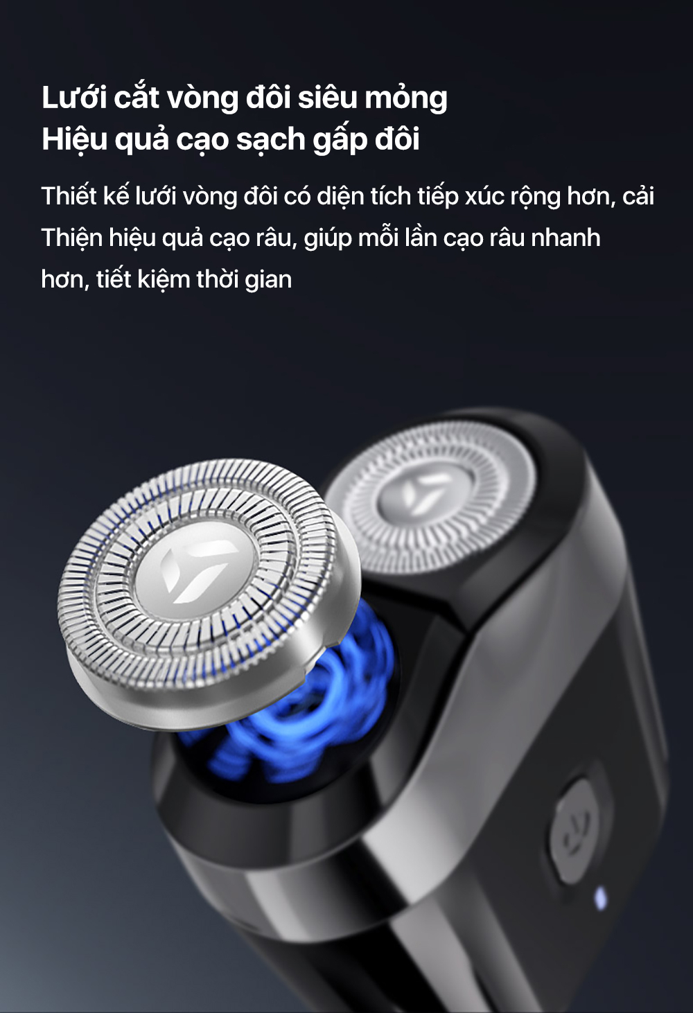 Máy cạo râu Enchen Mini 6 - Lưỡi dao kép mỏng, Chống nước IPX7, Pin sử dụng đến 2 tháng - Hàng chính hãng