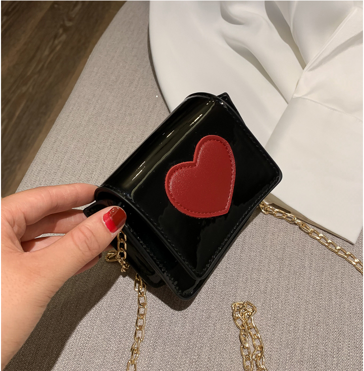 Mua Túi xách nữ mini da bóng hình trái tim Tiki