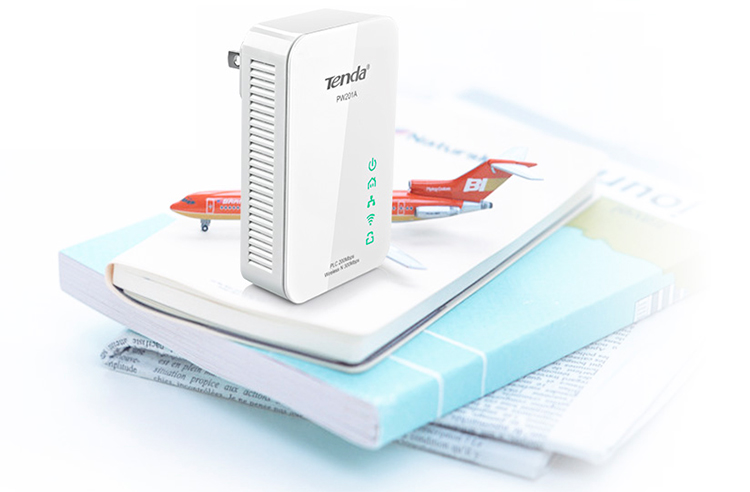 Bộ Chuyển Đổi PowerLine Wireless Tenda PW201A N300 Extender - Hàng Chính Hãng