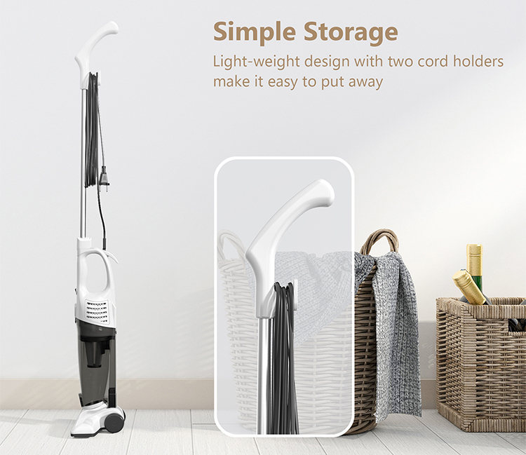 dodocool 1601 2 in 1 Corded Vacuum Cleaner Swivel Ultra Lightweight Stick Vacuum 15 KPa 800W Strong Suction Handheld - EU Plug