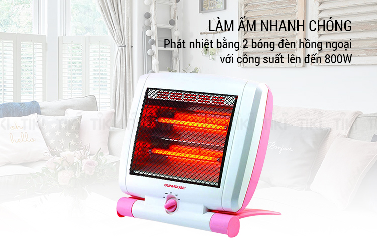 Quạt Sưởi Điện Halogen Sunhouse SHD7010 - Hàng chính hãng