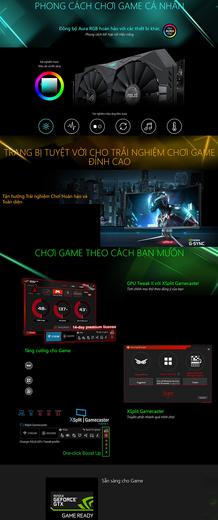 Card Màn Hình ASUS ROG STRIX-GTX1050TI-O4G-GAMING ROG Strix GeForce GTX 1050 Ti Phiên Bản OC 4GB GDDR5 - Hàng Chính Hãng