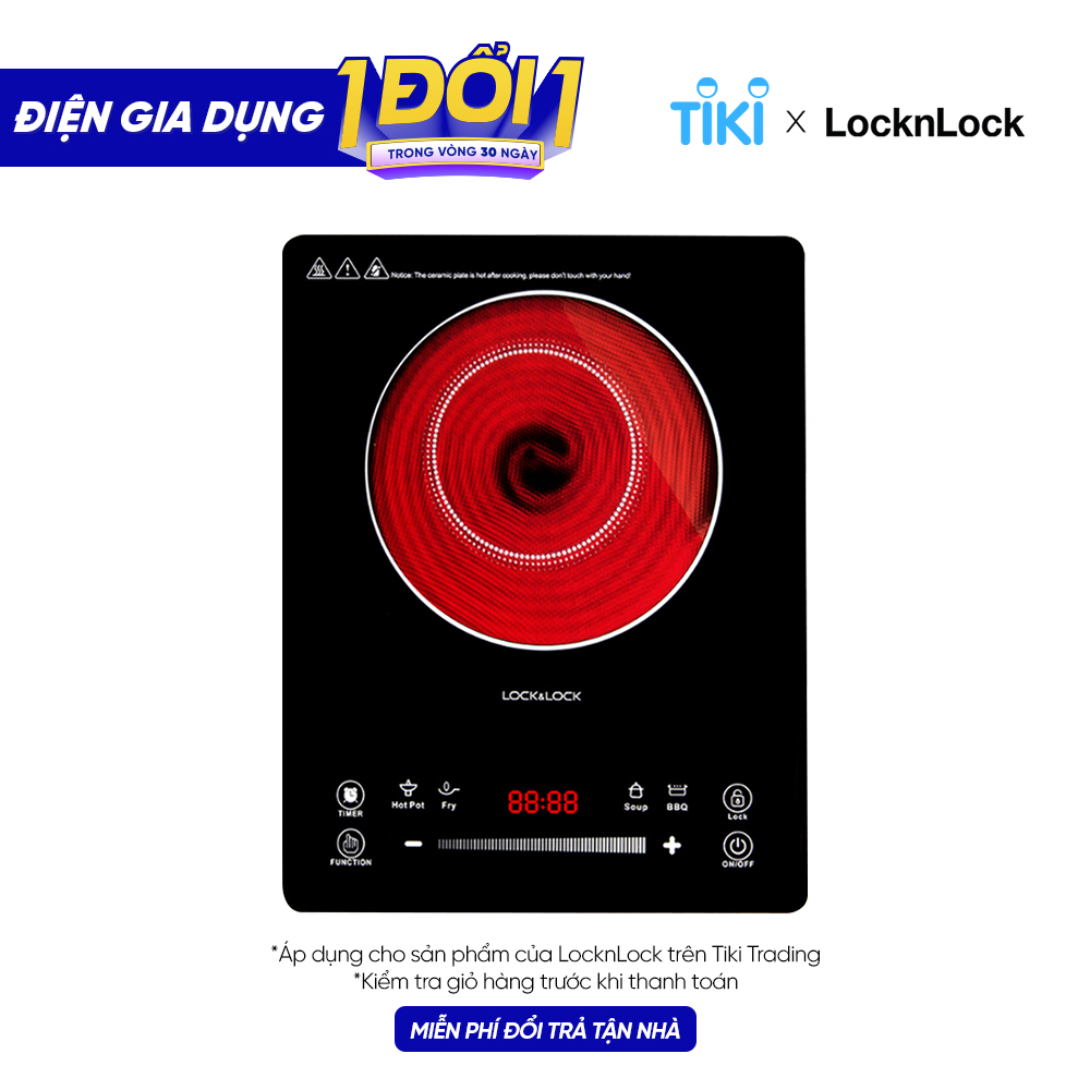 Bếp Hồng Ngoại Lock&amp;Lock EJI421 2000W - Hàng Chính Hãng