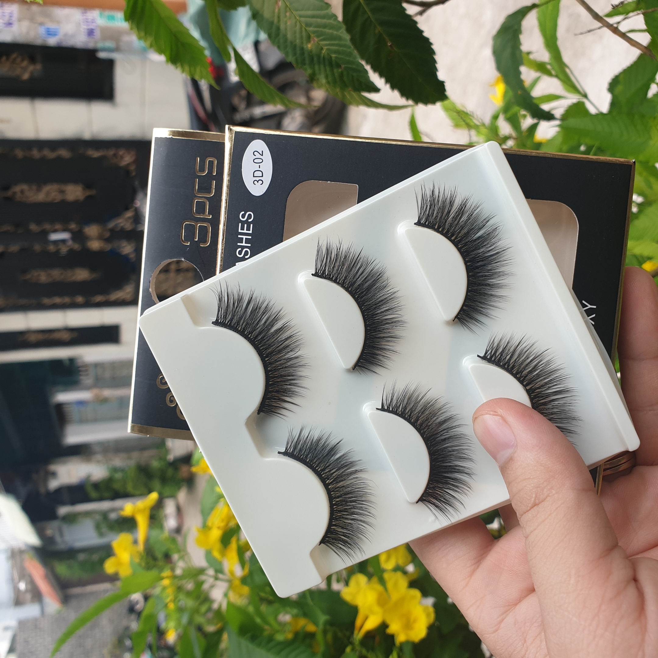 Lông mi giả lông chồn 3 Fashion Eyelashes 3 Faux-Cils 3D 1 bộ 3 cặp