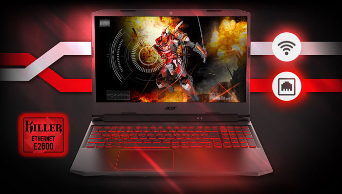 Laptop Acer Nitro 5 AN515-55-5304 NH.Q7NSV.002 (Core i5-10300H/ 8GB DDR4 2933MHz/ 512GB SSD M.2 NVMe/ GTX 1650Ti 4GB GDDR6/ 15.6 FHD. IPS/ Win10) - Hàng Chính Hãng