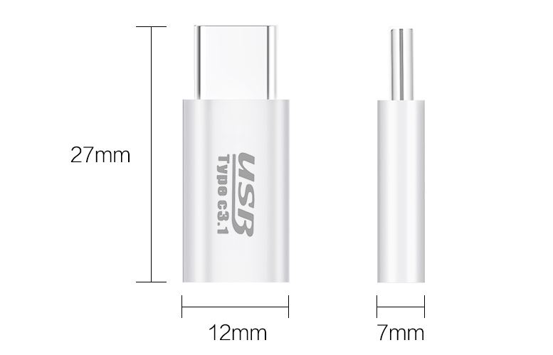 Chốt Nối Sạc Điện Thoại 2 Đầu Capshi Dành Cho Huawei P10/Mate9/Glory V8/ Mang 5 / Samsung S8 / Mi 5S6