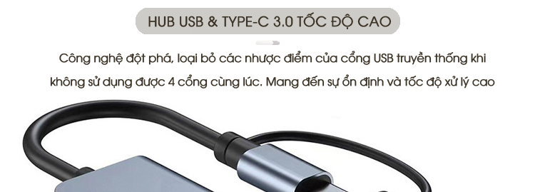 cổng chuyển đổi, hub usb ht sys 4in1