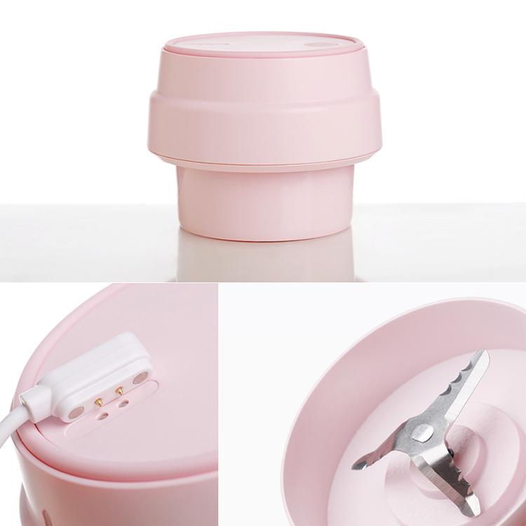 Xiaomi 17PIN Star Fruit Cup Portable Juicer 400ML Fruit Cup Magnetic charging 30 Seconds Of Quick Juice Suitable For - Pink
