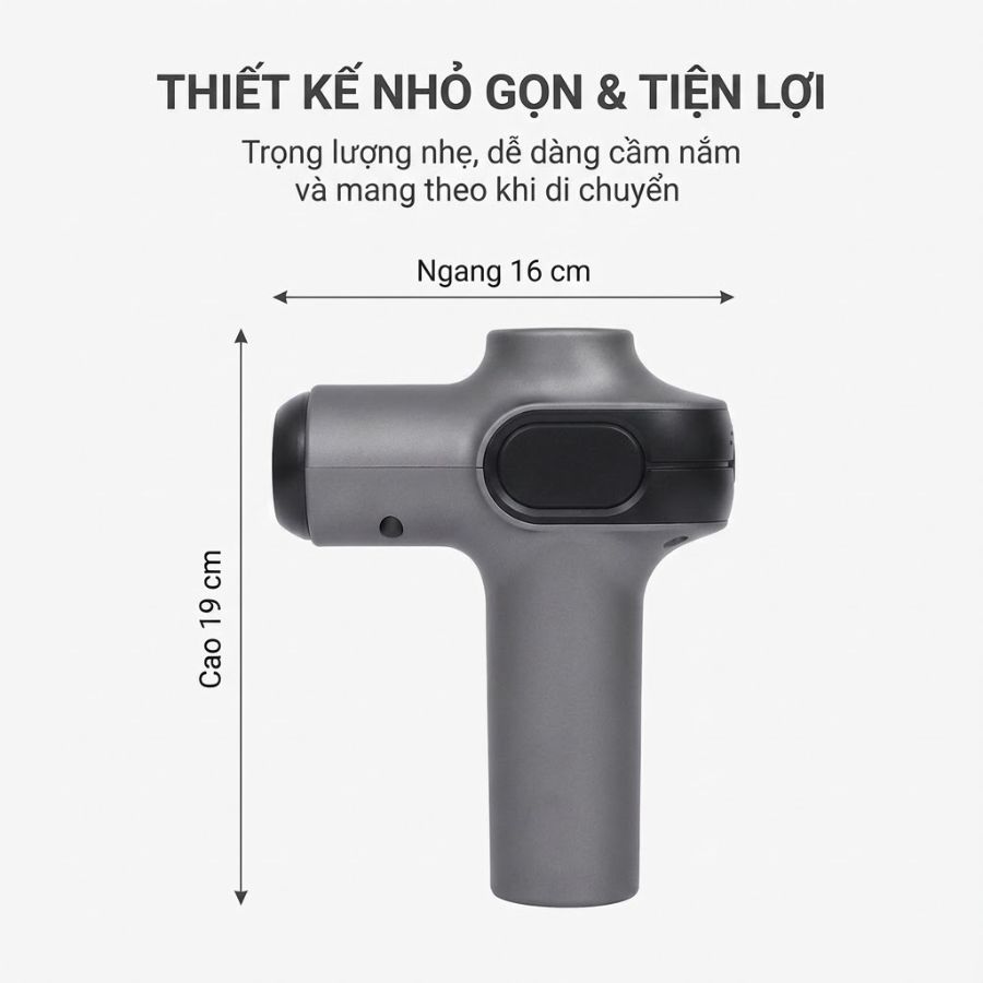 Máy massage cầm tay Kachi MK377 với 9 cấp độ rung - hàng chính hãng