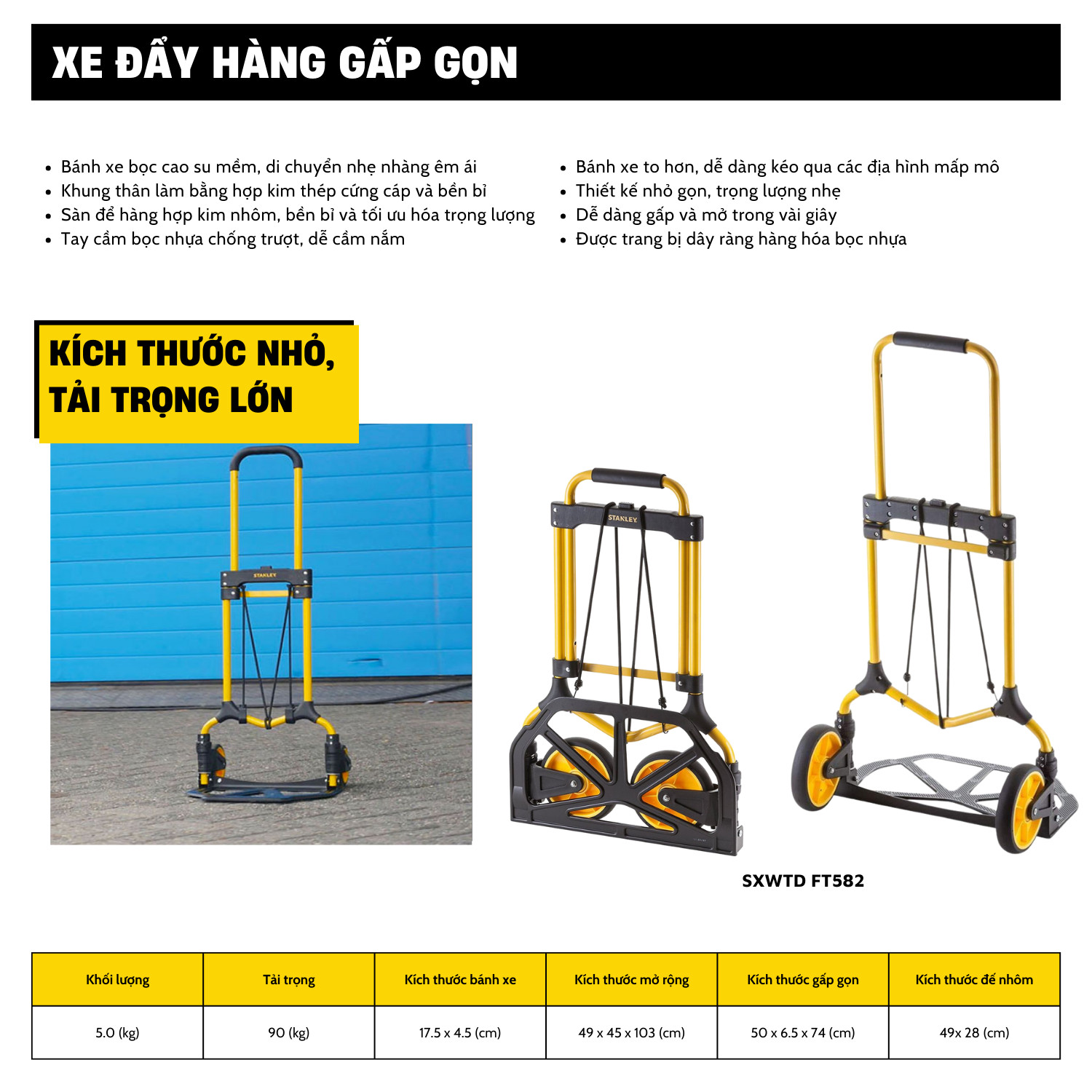 xe day hang 2 banh gap gon Stanley FT582