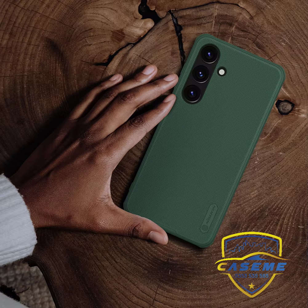 Ốp lưng cho Samsung S24 Ultra, Samsung S24 Plus, Samsung S24 hiệu NILLKIN Super Frosted Shield lưng sần viền mềm, bảo vệ camera, chống sốc, chống trơn, chống vân tay cao cấp - Hàng chính hãng.