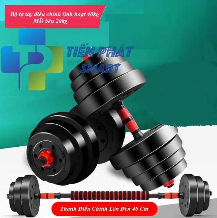 Tạ Tập Tay 10kg - Bộ Tạ Tay Đa Năng Điều Chỉnh Cân Nặng - Bộ Tạ Tập Gym Tại Nhà - Kết Hợp Tạ Tay, Tạ Đẩy, Tạ Đòn - Phân loại (10kg) - Hàng Chính Hãng