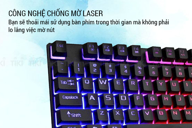 Bàn Phím Giả Cơ Chuyên Game R8 1822 LED 7 Màu - Đen - Hàng Nhập Khẩu