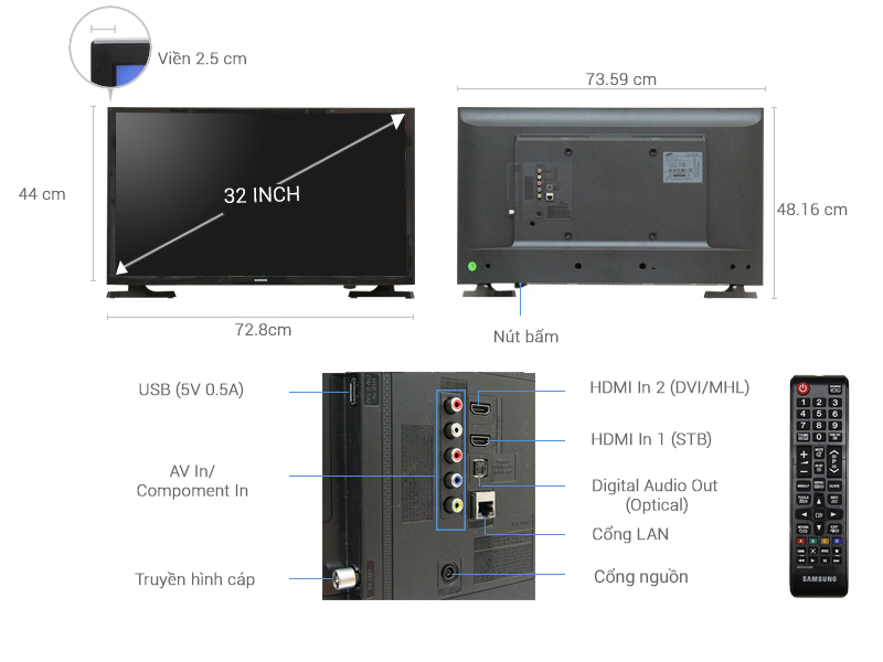 Internet Tivi Samsung 32 inch UA32J4303DK