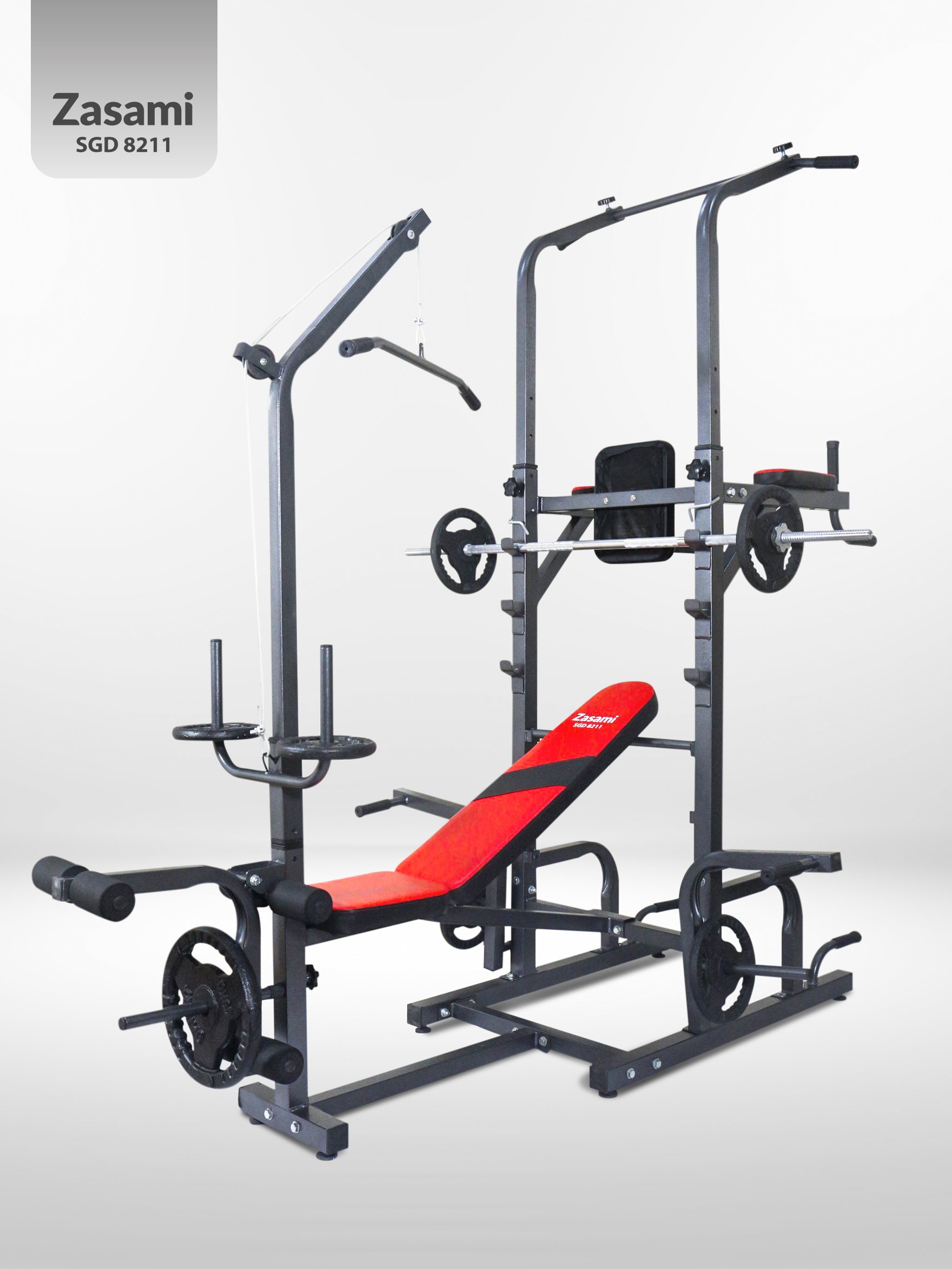 Giàn tạ đa năng kết hợp xà đơn xà kép Zasami 8211 ( chưa gồm  đòn và tạ ) 