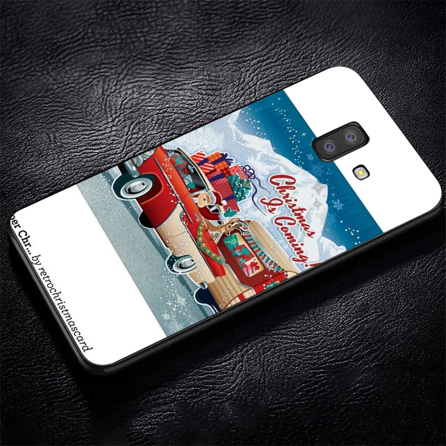 Ốp lưng cứng viền dẻo dành cho điện thoại Samsung Galaxy J8 - giáng sinh đầm ấm MS GSDA008