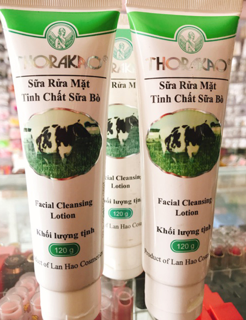 Combo 2 Tuýp Sữa Rửa Mặt Sữa Bò Trắng Da Thorakao (120g/tuýp)