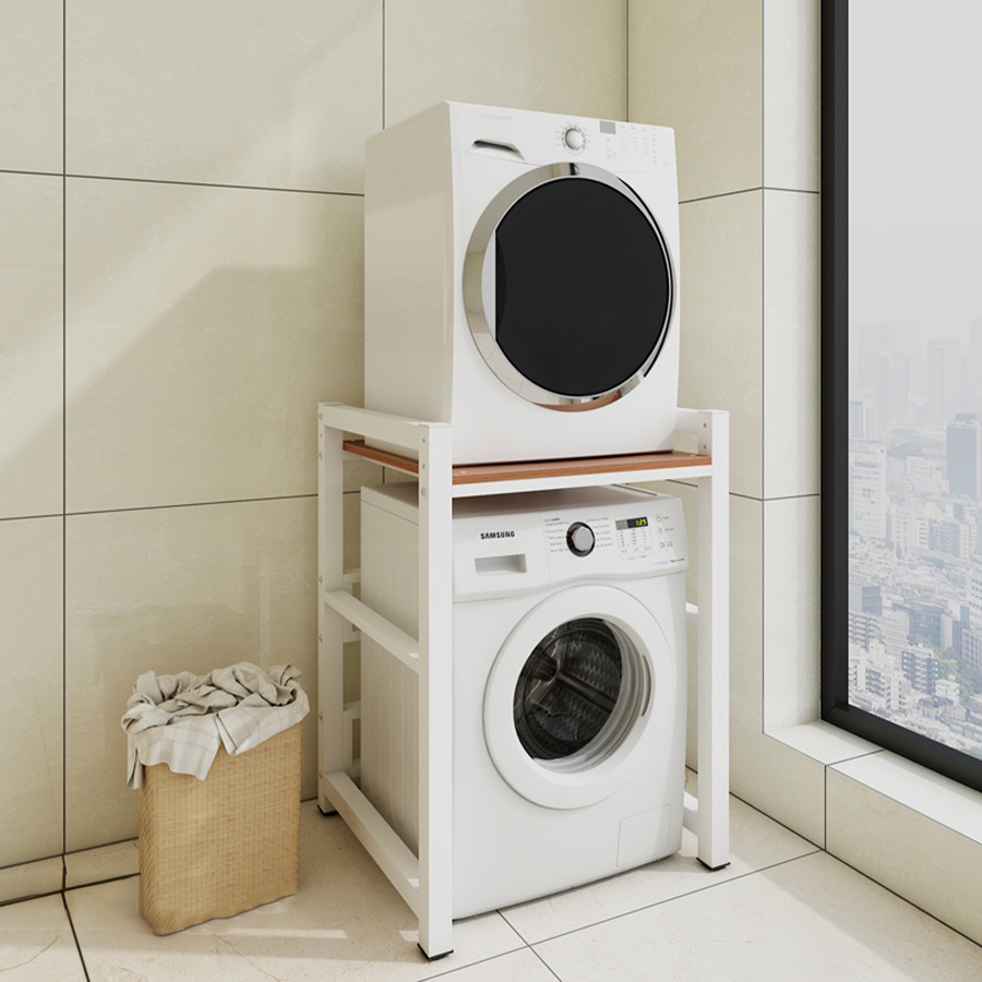 Kệ máy giặt máy sấy VANDO chịu tải tới 300kg, kệ để đồ nhà tắm khung thép dày dặn sơn tĩnh điện