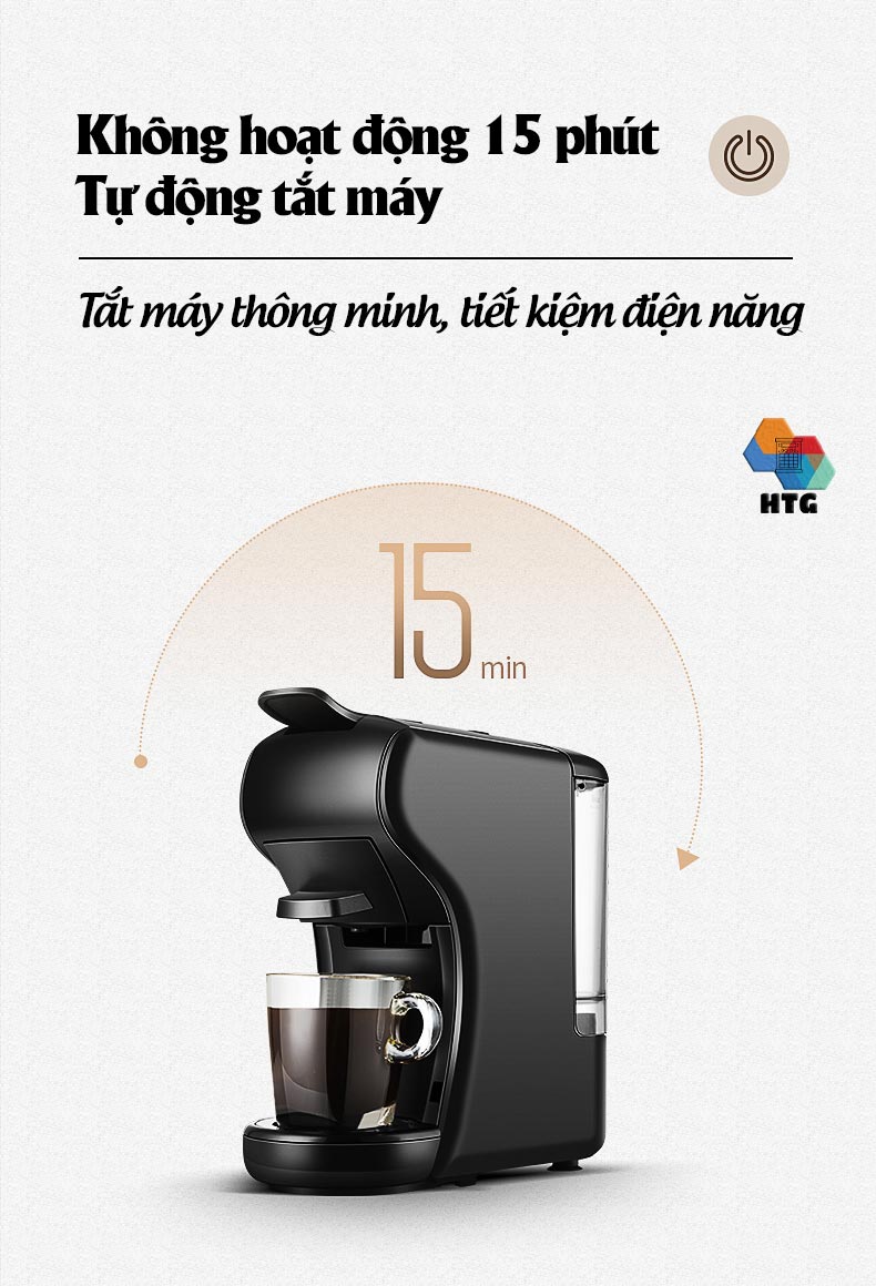 Máy pha cà phê viên nén Stelang ST504 3 trong 1, dùng được cà phê bột và Dolce Gusto, Nespresso, áp suất 19 bar hàng chính hãng
