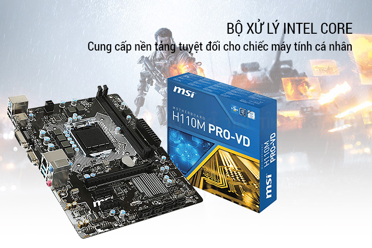 Bo Mạch Chủ Mainboard MSI H110M PRO-VD PLUS Socket 1151 - Hàng Chính Hãng