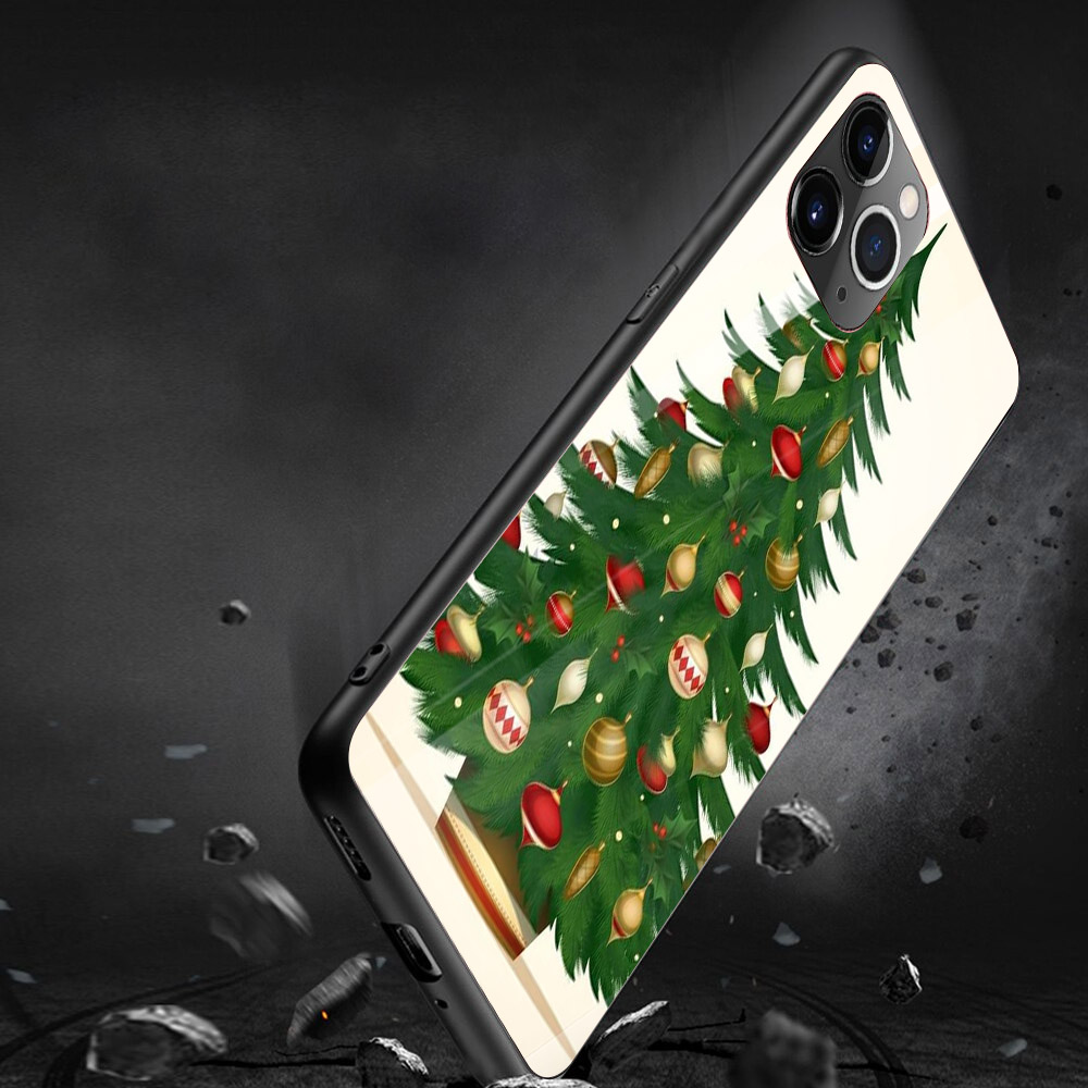Ốp điện thoại kính cường lực cho máy iPhone 11 Pro Max Pro Max Pro Max - cây thông giáng sinh MS CTGSTT032