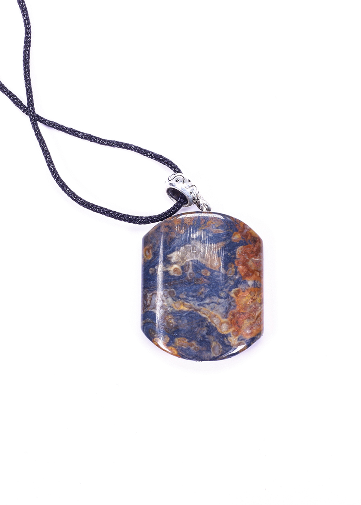 Mặt dây chuyền gổ hóa thạch 30x25mm mệnh hỏa, mộc - Ngọc Quý Gemstones