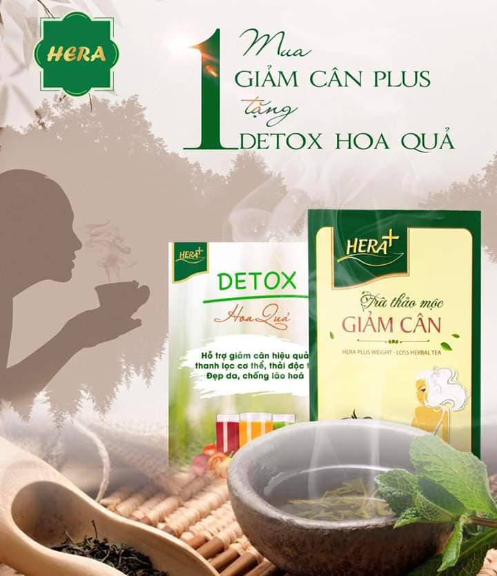 Thực phẩm chức năng Trà Thảo mộc Giảm cân Hera Plus (30 viên) + Tặng Kèm Vòng Phong Thủy Cực Chất 