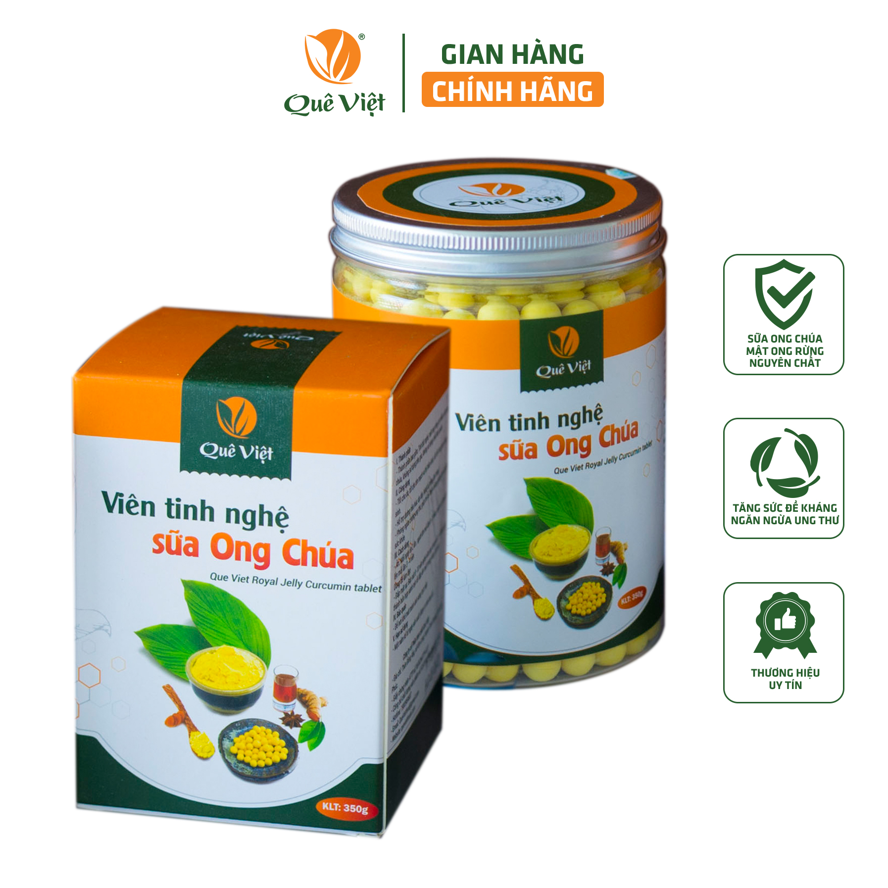 Viên tinh nghệ sữa ong chúa Quê Việt