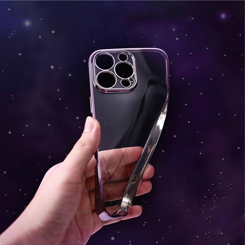 Ốp lưng dẻo trong viền màu bảo vệ camera Sulada cho iPhone 14 ProMax / 14 Pro / 14 Plus / 14 – hàng nhập khẩu