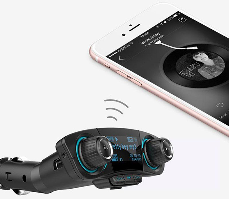 FM Transmitter Aux Modulator Bluetooth Handsfree Car Kit Car Audio MP3 Player Models:BT06