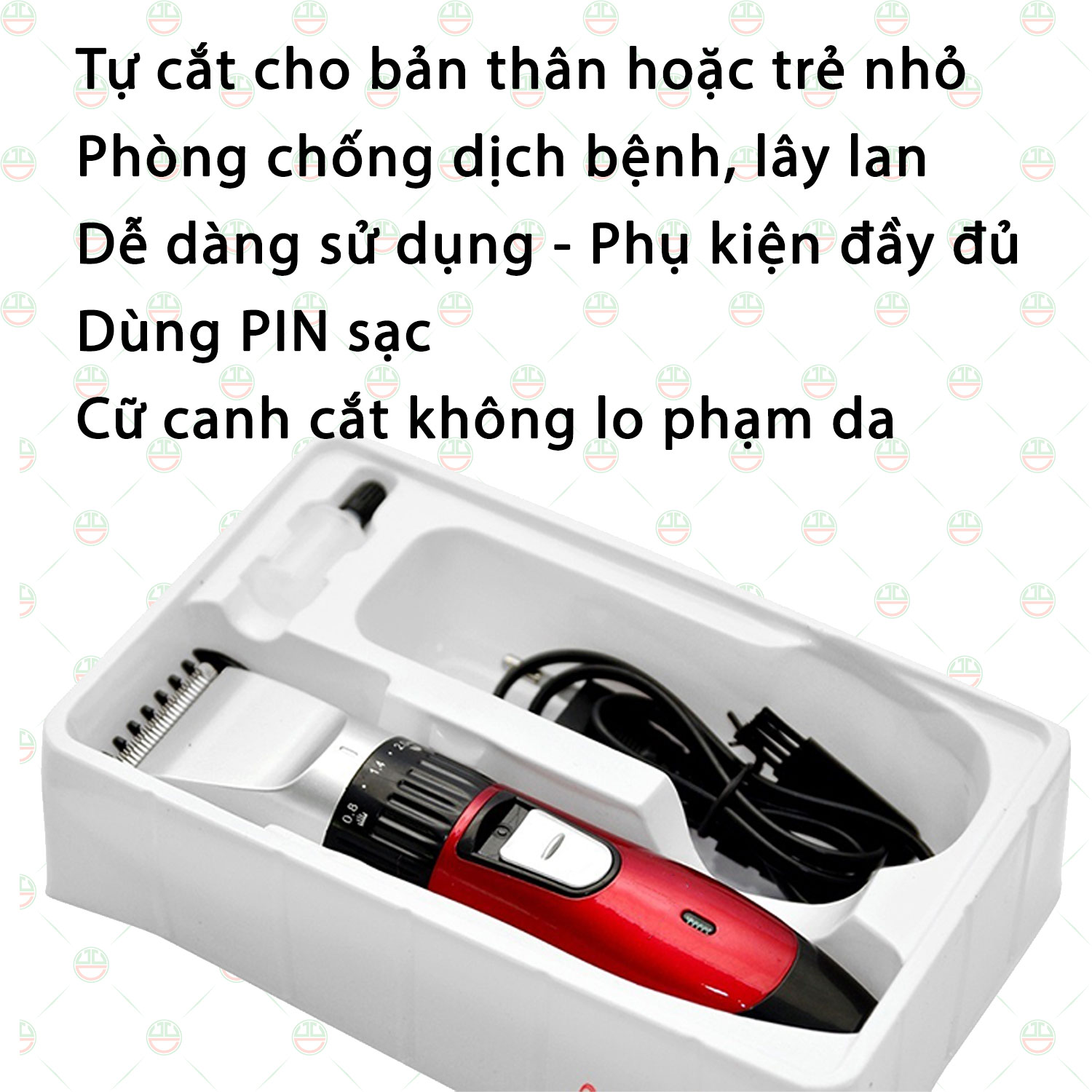 [An Toàn] Tông Đơ Cắt Tóc KhoNCC Hàng Chính Hãng Cho Trẻ Em Hay Người Lớn - Tiết Kiệm, Tránh Lây Nhiễm - KDHS-TDKM730 (Màu Ngẫu Nhiên)