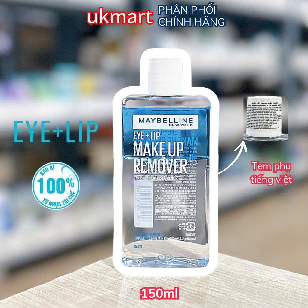 Tẩy Trang Mắt Môi Chuyên Dụng Maybelline New York Eye & Lip Makeup Remover 40ml - 150ml
