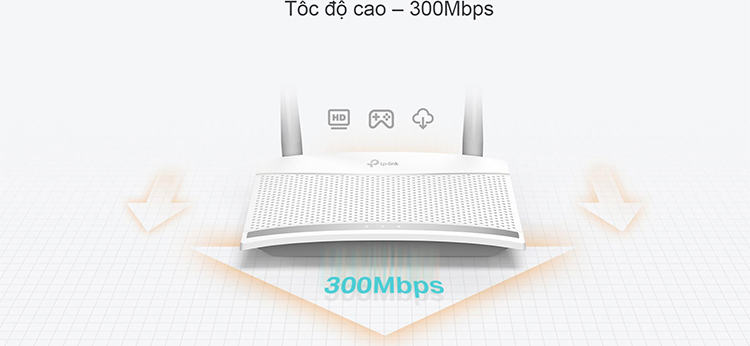 Router Wifi TP-Link Chuẩn N Tốc Độ 300Mbps TL-WR820N - Hàng Chính Hãng