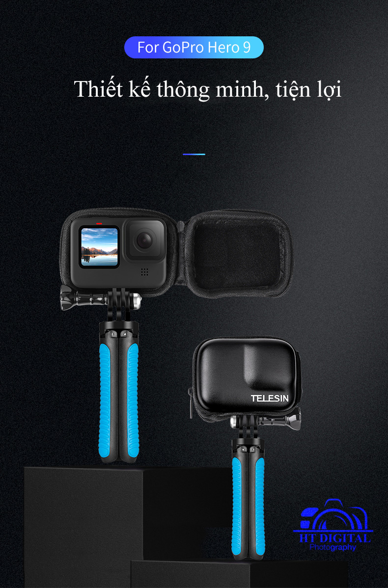 Túi Hộp Đựng Thân Máy Telesin Cho GoPro Hero9 - Hộp Bảo Vệ Phụ Kiện Máy Quay Hero - Túi chống nước cho Hero 9 (Hàng chính hãng)