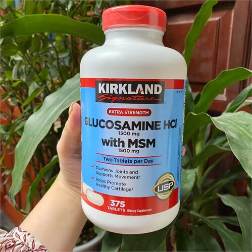 Glucosamine 1500mg Kirkland Signature Mỹ Giảm đau nhức xương khớp và Hỗ trợ sự vận động linh hoạt hiệu quả - OZ Slim Store 375 Viên/Hộp